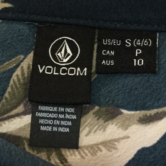 NWT VOLCOM FLORAL SKIRT | sz 10 fitted midi - Picture 12 of 16